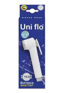 Uni flo Uni flo Shattaf Head - White Handheld Shower Bidet Sprayer for Toilet Hose with Special Anti-Germs Technology that Kills 99.9% of Germs - Made in UAE  - Image 2