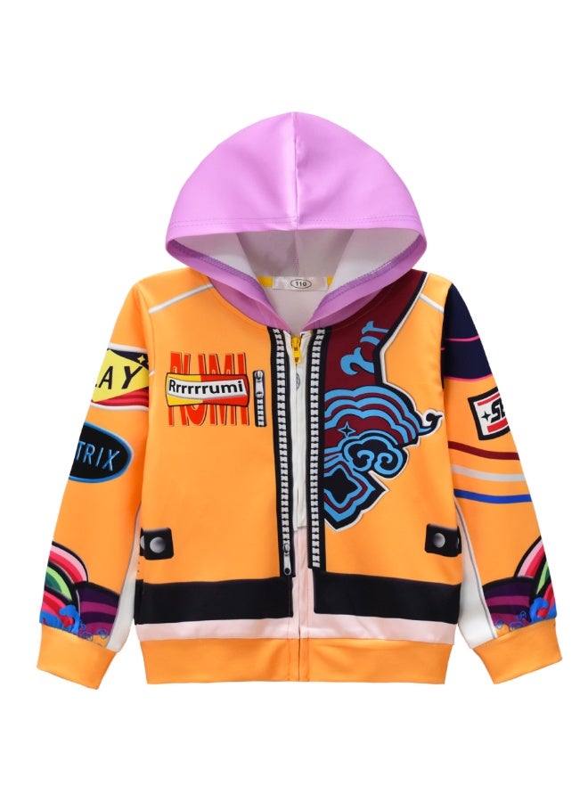 general KPop Demon Hunters Medium and Large girls Jacket zipper Hoodie cosplay Costume - Image 2