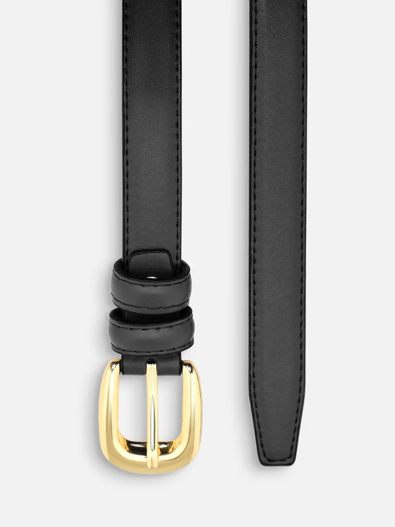 Lichi  Slim eco leather belt with golden buckle for Women | Best Price UAE