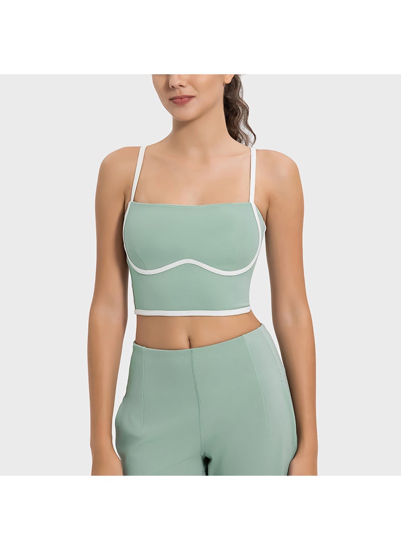Generic - Alo Colorblock Strappy Yoga Sports Bra Top mint green - Image 1