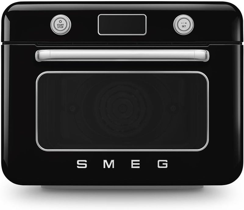 Smeg 50’s Style Countertop Combi Steam Oven - Black, Multi-Function Cooking with 33 Built-In Recipes 30 L 1800 W COF01BLUK black - Image 1