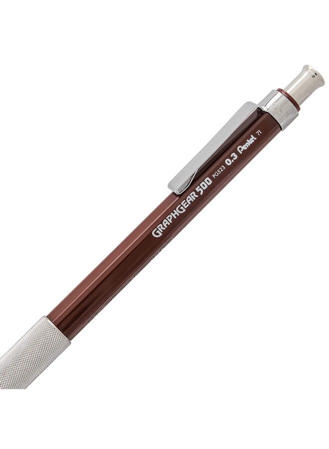 Pentel Arts Graphgear 500 Premium Drafting Pencil 0.3Mm Brown Barrel 1Pack (Pg523Epabp)  - Image 4
