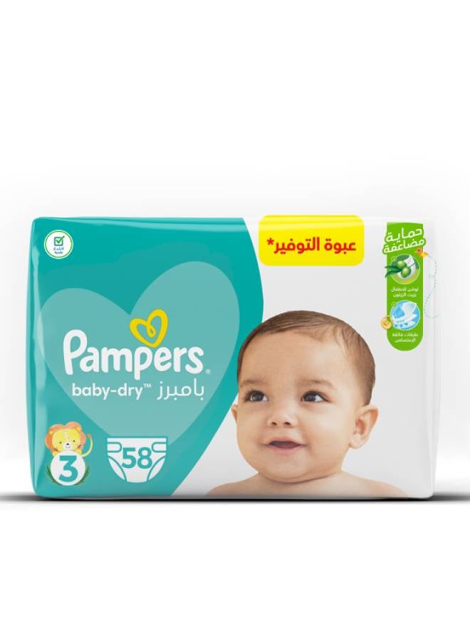 Pampers Baby Dry Diapers Size 3, Midi, 6-10 Kg (58 Diapers) - Image 4