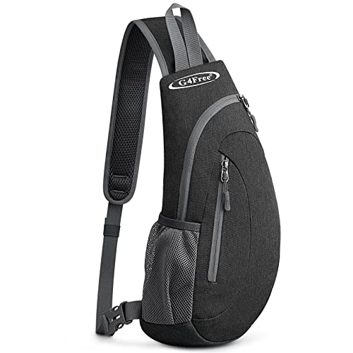 G4Free Sling Bag for Men Women, Small Crossbody Backpack Lightweight Chest Shoulder Bags for Travel, Outdoor and Sports (Dark Grey) - Image 1