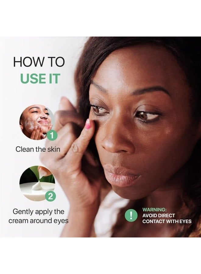 Eye Cream for Dark Circles and Puffiness, Bags Under Eyes Treatment, Anti-Aging Collagen Eye Cream for Wrinkles, Day & Night Caffeine Eye Cream with Niacinamide Dimethicone