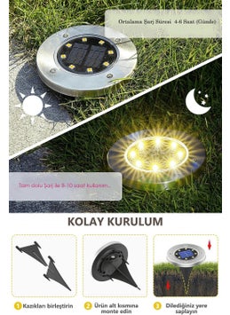 Solar Powered 8 LED Staple Lawn Ground Garden Lighting 3 W Daylight (1 Piece) - pzsku/Z4545485DAF39A11F14E3Z/45/_/1728062503/ff2b37bb-4532-4c8a-9178-6f8fe82e620d