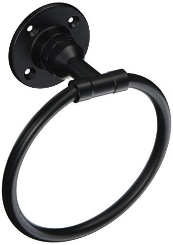 Design House Design House 580670 Kimball Towel Ring, Satin Black  - Image 1