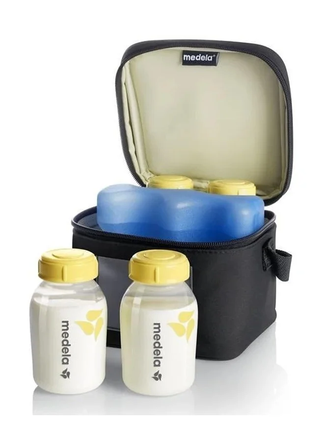 ميديلا Cooler Bag With 4 Breast Milk Bottles 150 ML