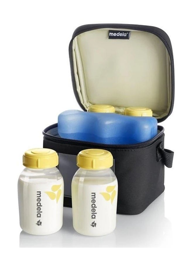 Medela Cooler Bag With 4 Breast Milk Bottles 150 ML - Image 1