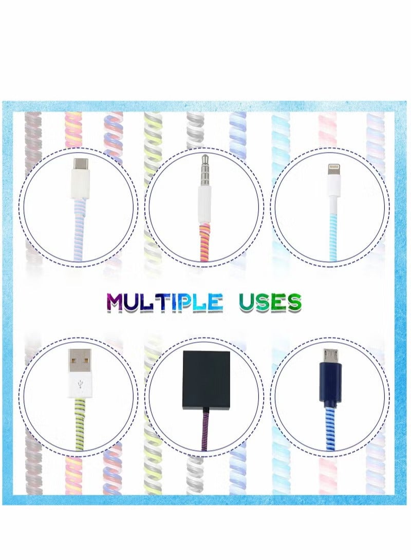 10-Pack Spiral Cable Protector | Pet-Proof Wire Management Sleeves for iPhone/iPad/MacBook Chargers | Prevent Biting & Organize Cords - Image 2
