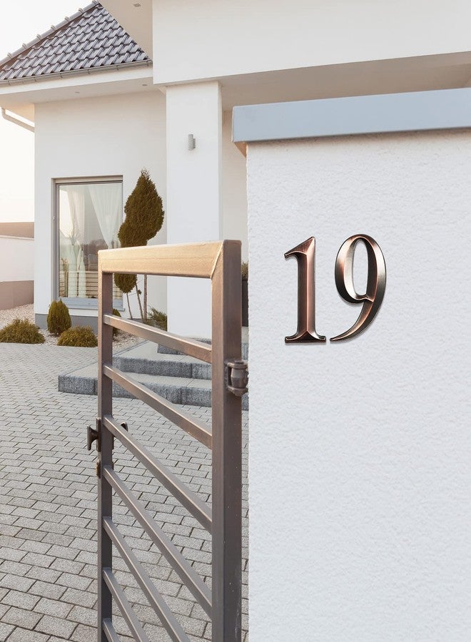 جيتك مجموعة جيتك من 10 قطع من أرقام المنازل ثلاثية الأبعاد لأبواب صناديق البريد، من 0 إلى 9، ذاتية اللصق، ملصقات عناوين الشوارع لأبواب المنازل، الشقق، المكاتب، غرف الفنادق، لافتات صناديق البريد (5 × 3.15 بوصة، نحاسي) - Image 5