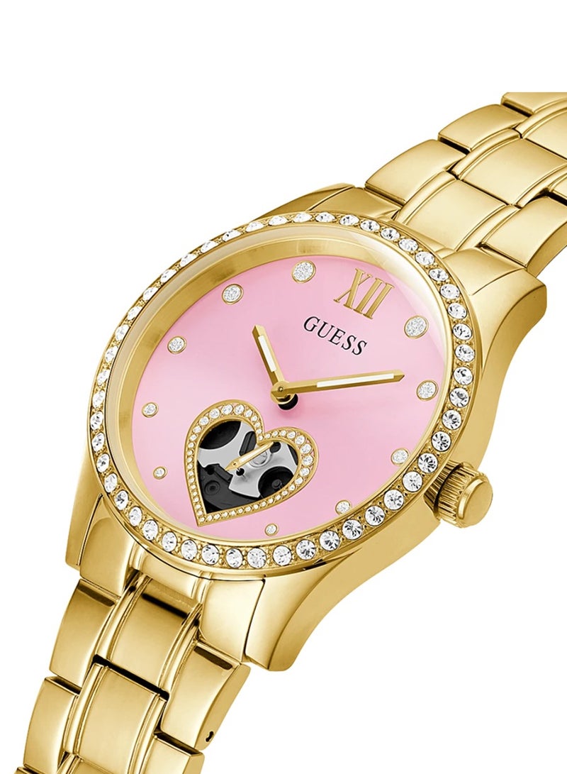 GUESS Women's Gold Tone Case Gold Tone Stainless Steel Watch 38mm - GW0380L2 - Image 4