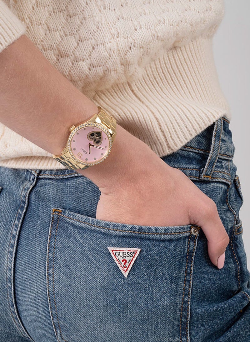 GUESS Women's Gold Tone Case Gold Tone Stainless Steel Watch 38mm - GW0380L2 - Image 5