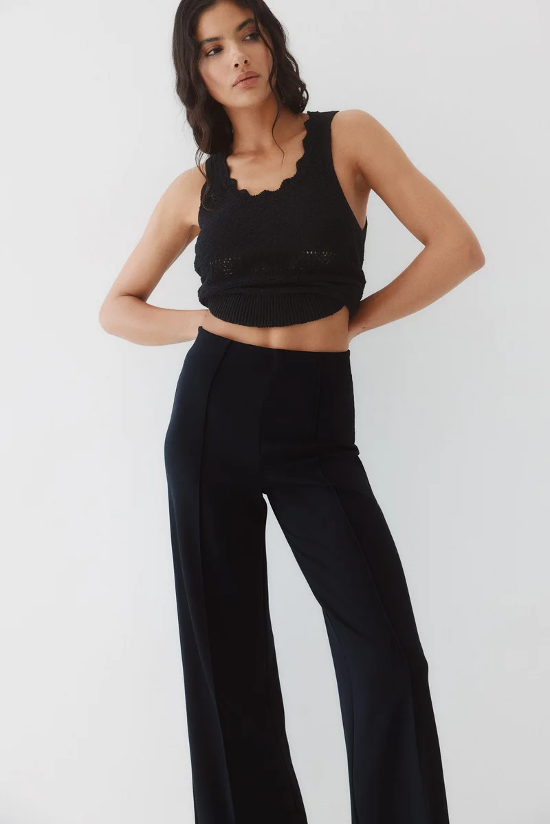 اتش اند ام بنطلون من القماش