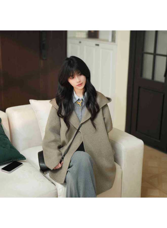 Double-sided Woolen Coat, Korean Style, Elegant, Casual, Lazy, Chanel-inspired, Autumn And Winter Style, Fashionable, Versatile, Stylish, Casual And Loose-fitting - Image 1