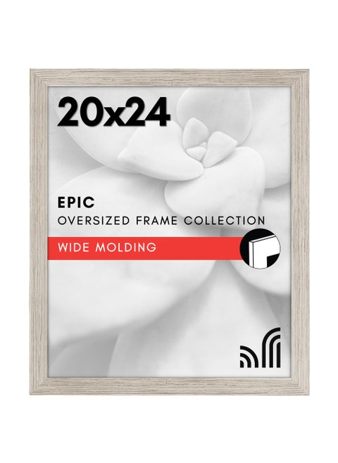 Americanflat 20x24 Picture Frame with Polished Plexiglass  Wide Picture Frames Made of Engineered Wood for Vertical or Horizontal Wall Display  Epic Collection  Driftwood