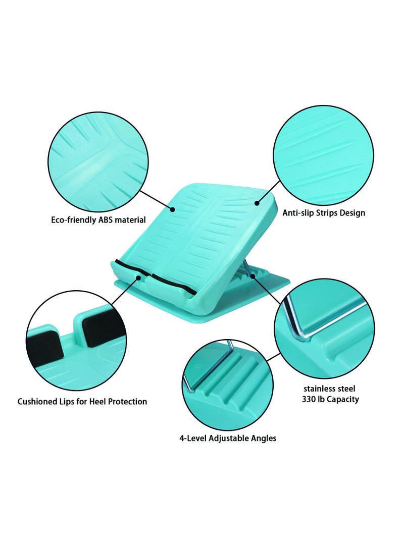 SYOSI - Calf Stretcher Slant Board, Adjustable 4 Level Incline Board with Anti Slip Design, Leg Foot Balancing Fitness Pedal Wedge for Home Office, Blue - Image 1