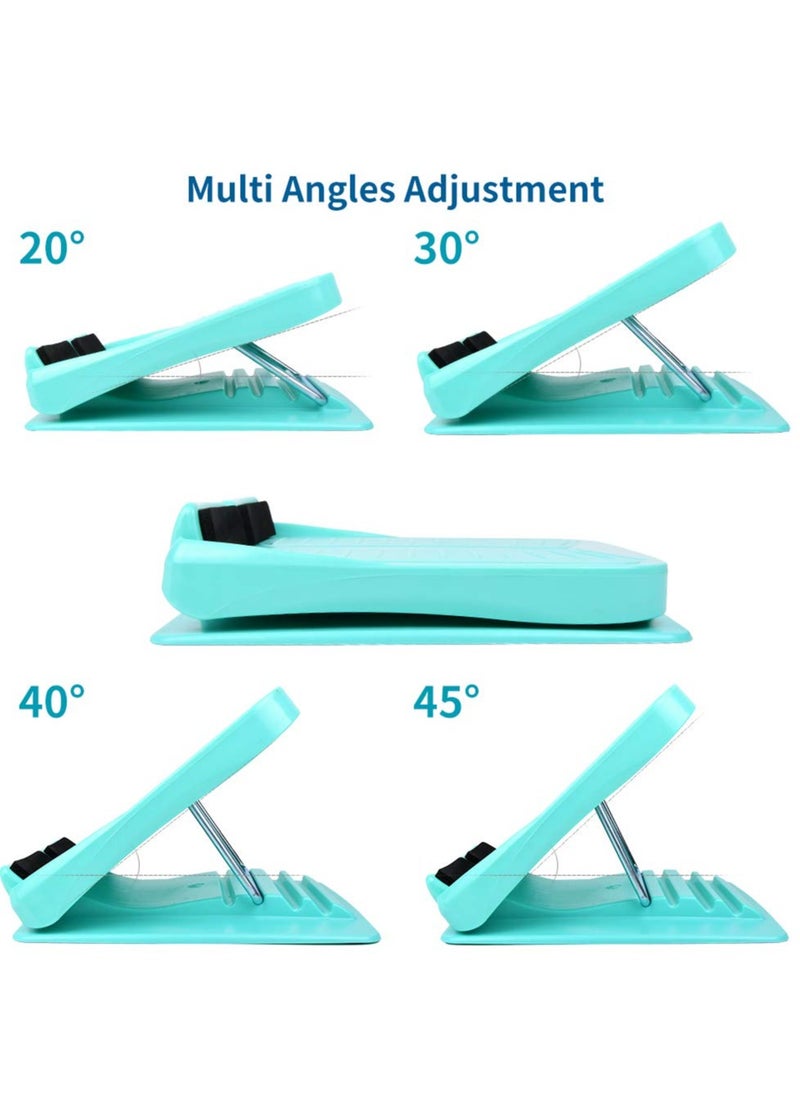 SYOSI - Calf Stretcher Slant Board, Adjustable 4 Level Incline Board with Anti Slip Design, Leg Foot Balancing Fitness Pedal Wedge for Home Office, Blue - Image 1