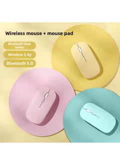 Generic Bluetooth Wireless Mouse Mute Rechargeable Ipad Tablet Laptop For AppleGaming Desktop Cloud Computer Suitable-Specifications:Tianyun Blue-battery Bluetooth Version  - Image 2