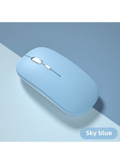 Generic Bluetooth Wireless Mouse Mute Rechargeable Ipad Tablet Laptop For AppleGaming Desktop Cloud Computer Suitable-Specifications:Tianyun Blue-battery Bluetooth Version  - Image 1