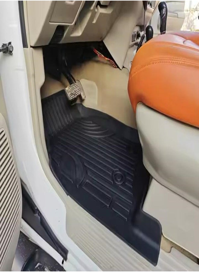 Generic - Nissan Patrol Safari Y61 Floor Mats And Trunk Mat Set, 5D Tpe Floor And Trunk Mats for Patrol Super Safari Y61, Heavy Duty Mats, Black - Image 1