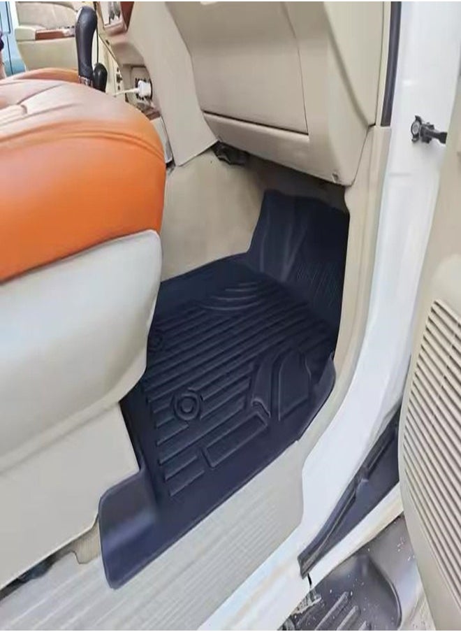 Generic - Nissan Patrol Safari Y61 Floor Mats And Trunk Mat Set, 5D Tpe Floor And Trunk Mats for Patrol Super Safari Y61, Heavy Duty Mats, Black - Image 1