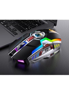2.4G wireless gaming mouse backlit electronic sports mouse optical computer mouse with 5 adjustable DPI and 7 programmable buttons,