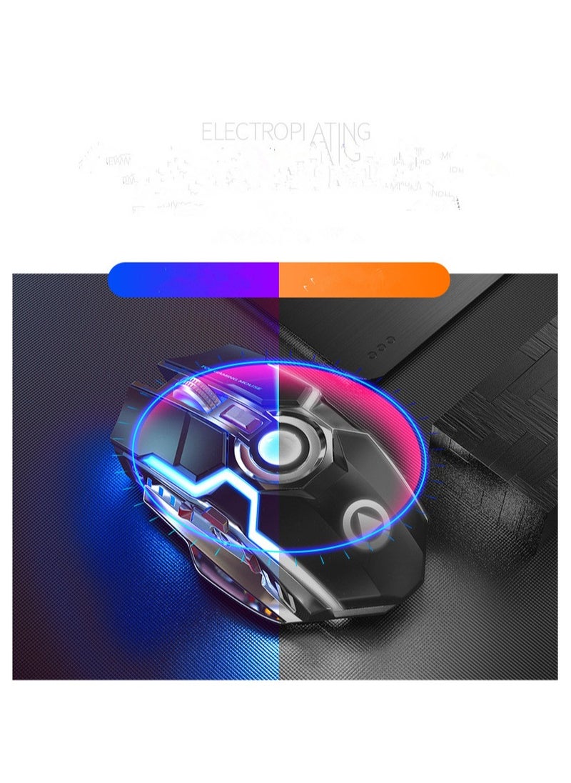 EZRA - 2.4G wireless gaming mouse backlit electronic sports mouse optical computer mouse with 5 adjustable DPI and 7 programmable buttons, - Image 1