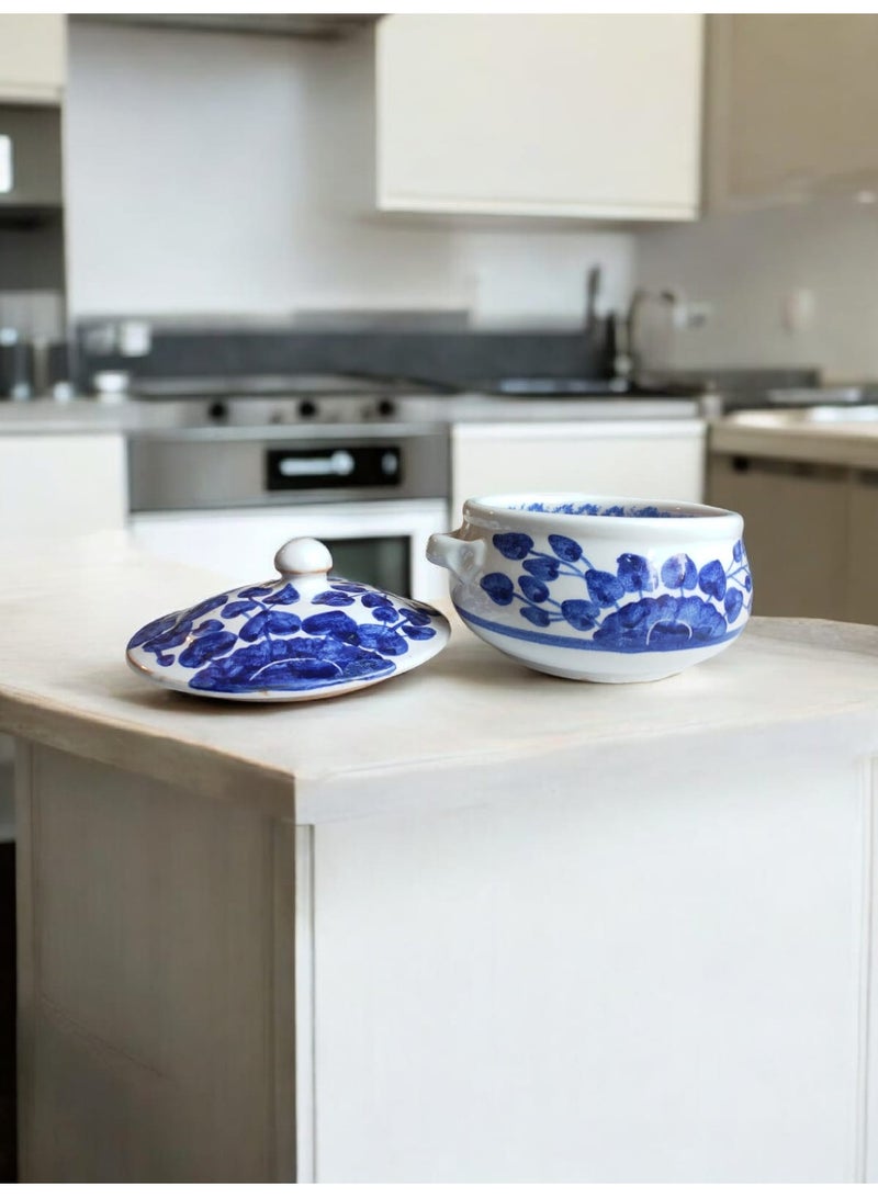 كلور زون بوتري وعاءمن الفخار و الخزف رسم يدوي - امن داخل الافران و الميكروويف ١٥سم - Image 3