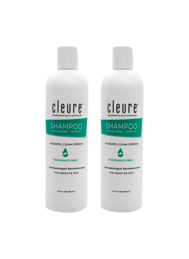 Cleure Cleure Hypoallergenic Volumizing Shampoo for Sensitive Skin - Fragrance Free, SLS Free & Paraben Free (12 oz, Pack of 2)  - Image 1