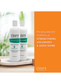 Cleure Cleure Hypoallergenic Volumizing Shampoo for Sensitive Skin - Fragrance Free, SLS Free & Paraben Free (12 oz, Pack of 2)  - Image 2