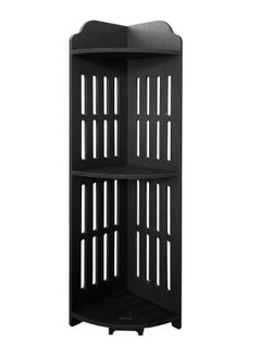 AOJEZOR Corner Rack, Corner Storage Rack, PVC, universal for any situation, height 31.5 inches (80 cm), Black  - Image 1