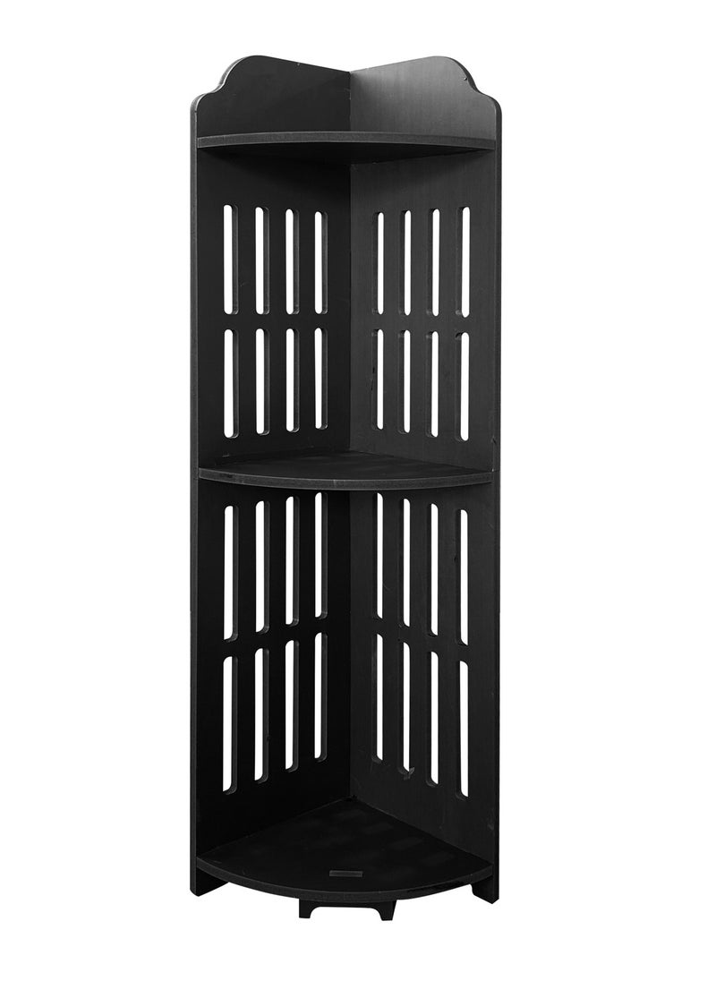 AOJEZOR Corner Rack, Corner Storage Rack, PVC, universal for any situation, height 31.5 inches (80 cm), Black  - Image 1