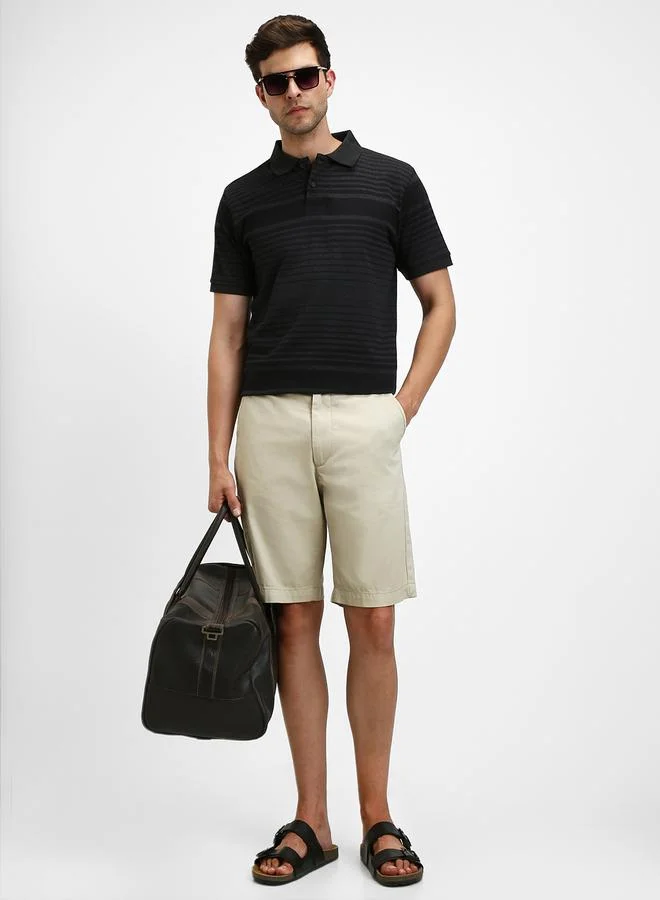 Dennis Lingo Slim Fit Stripped Short Sleeve Polo T-Shirt by Styli