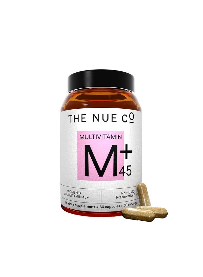 the nue co Multi Vitamin 45+ Supports Energy Immunity Focus Nongmo Vegan Gluten Free Sugar Free 60 Capsules - Image 1