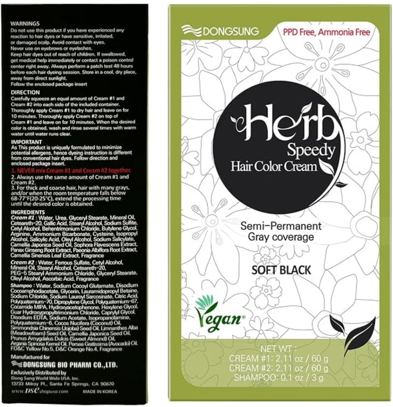 Herb Speedy Color Cream - Soft Black - Image 2