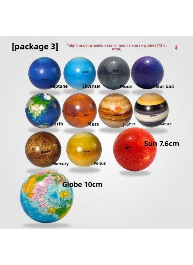 null - Cosmic Planet Model Nine Planetary Ornaments Lift-off Luminous Moon Air Model Eight Planetary Model Ball Elastic Span-Specifications:Eight Planets + Moon + Sun + Threading - Image 1