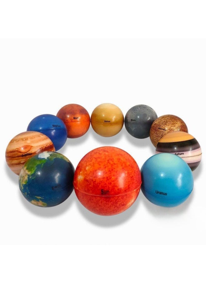 null - Cosmic Planet Model Nine Planetary Ornaments Lift-off Luminous Moon Air Model Eight Planetary Model Ball Elastic Span-Specifications:Eight Planets + Moon + Sun + Threading - Image 1