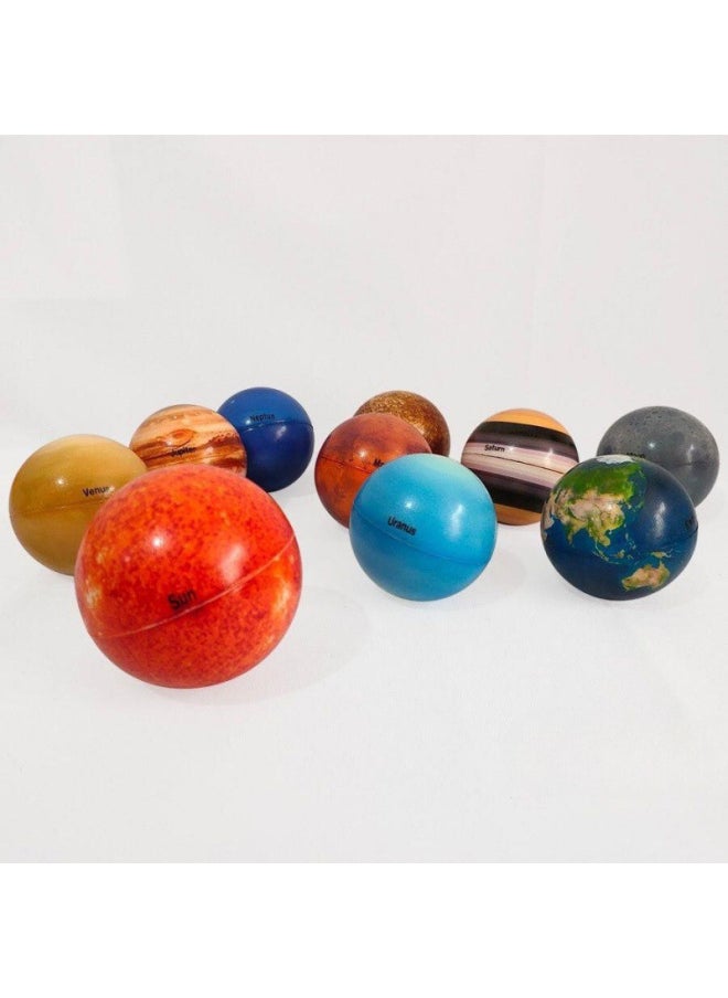 null - Cosmic Planet Model Nine Planetary Ornaments Lift-off Luminous Moon Air Model Eight Planetary Model Ball Elastic Span-Specifications:Eight Planets + Moon + Sun + Threading - Image 1