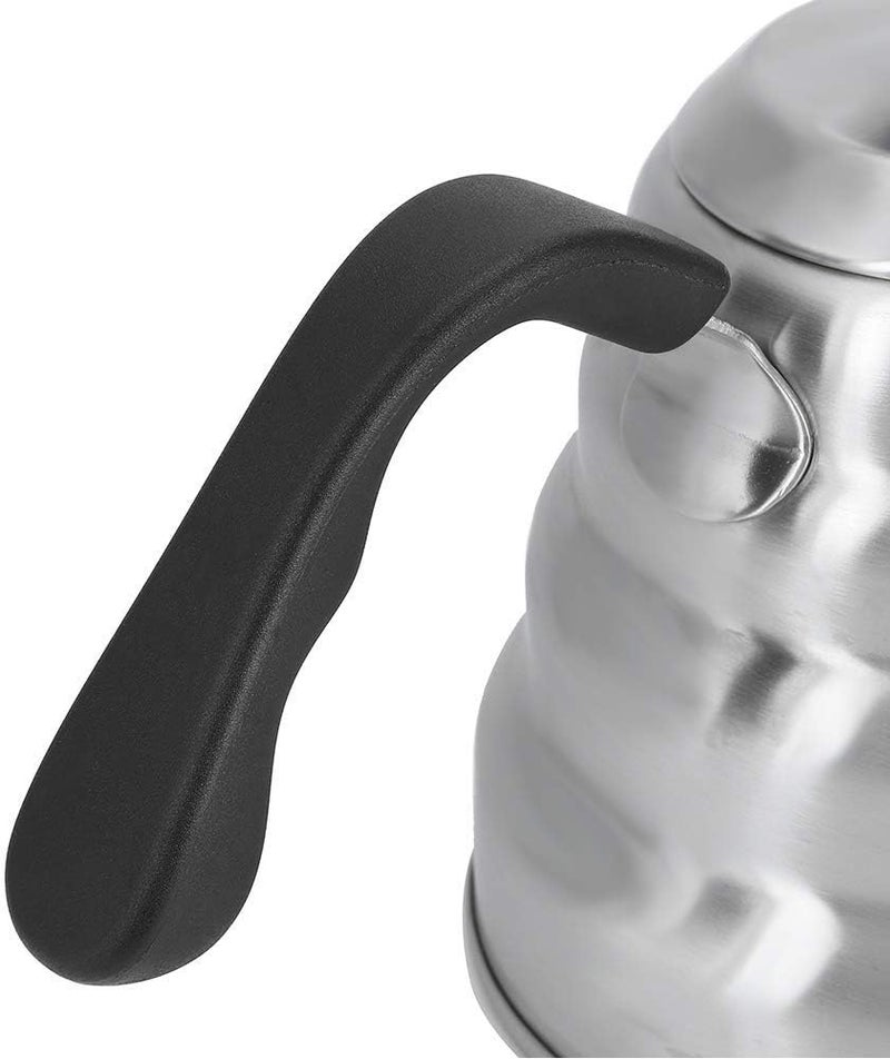Coffee Drip Pitcher with Thermometer - 1L V60 Stainless Steel Coffee Pot Long Pour Over Neck Perfect Pour Over Coffee Kettle for Gas and Electric Stove, Home and Trip (Silver) - Image 4