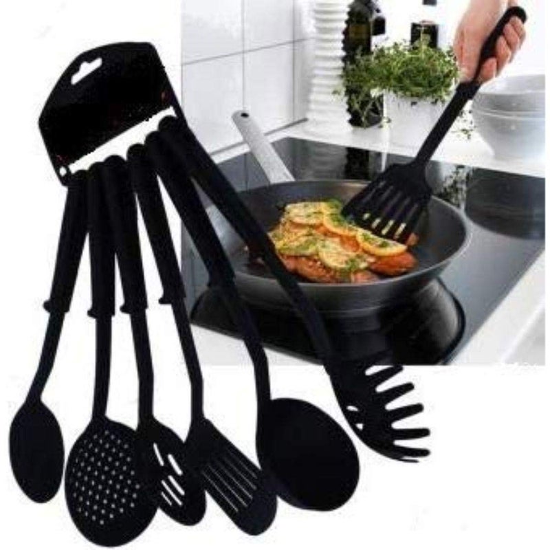 siddhmurti 6 PcsSet Nylon HeatResistant Nonstick Spoon Spatula Turner Scoop Kitchen Cooking Utensil Tools Set - Image 5