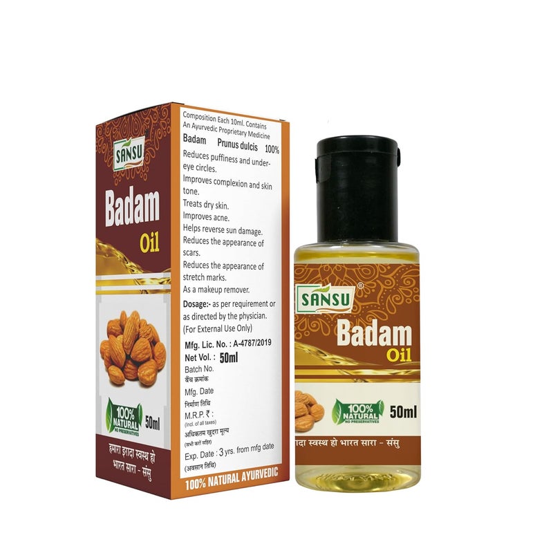 Sansu Badam ka Tel 50ml With Fish ka tel 50ml Ayurvedic Combo Pack - Image 3