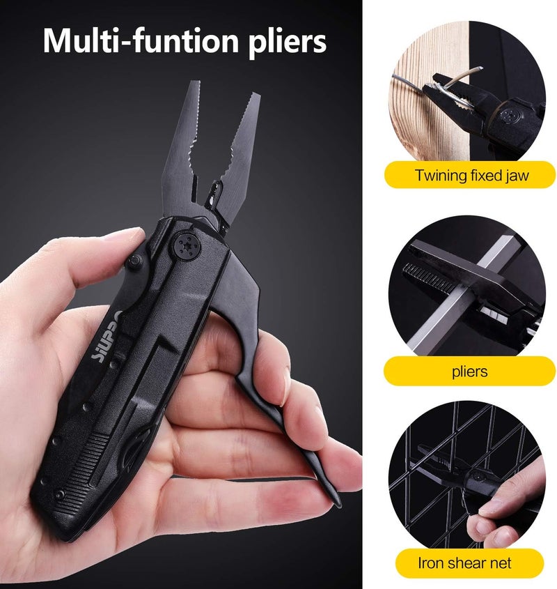 SIUPRO Multitool Pocket Knife for Men, Tactical Folding Multi Tool, Multipurpose Utility Plier Set, Camping, Survival, Hiking Gear, Screwdriver Kit, Mens Gifts Idea - Image 4