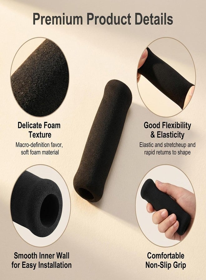 VANTOBEST 4 PCS Foam Replacement Walking Cane Grips, Non Slip Comfort Handle Covers for Offset Canes Crutches, Soft Foam Hand Grips for Seniors, Multi Purpose Handle Sleeves for Bicycle Tool Handlebars - Image 3