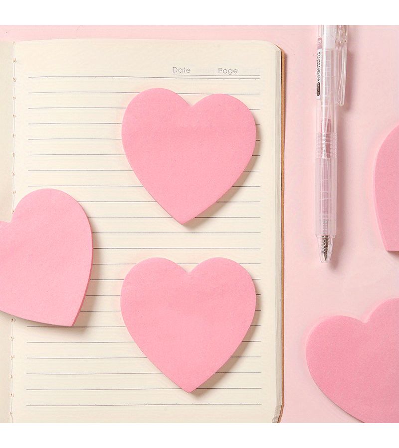 120 Pcs Heart Shaped Sticky Notes Self Adhesive Memo Pads Love Style for Students Office Home Planners Journals Bulletin Board Desk Organization Daily Use No Residue - Image 5