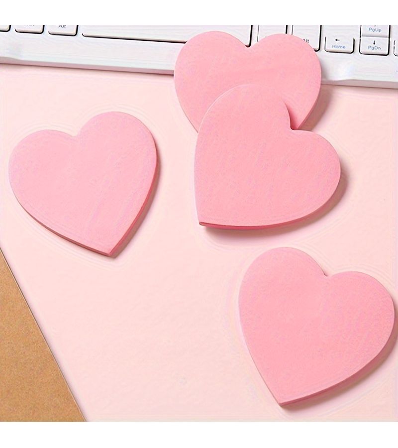 120 Pcs Heart Shaped Sticky Notes Self Adhesive Memo Pads Love Style for Students Office Home Planners Journals Bulletin Board Desk Organization Daily Use No Residue - Image 1