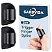 SARDVISA Trigger Finger Splint 2 Pcs Single Strap Knuckle Immobilization Support Brace Fits for Thumb and Pinky Finger Pain Finger Straightener for Arthritis Mallet Injury and Sprain - Image 1