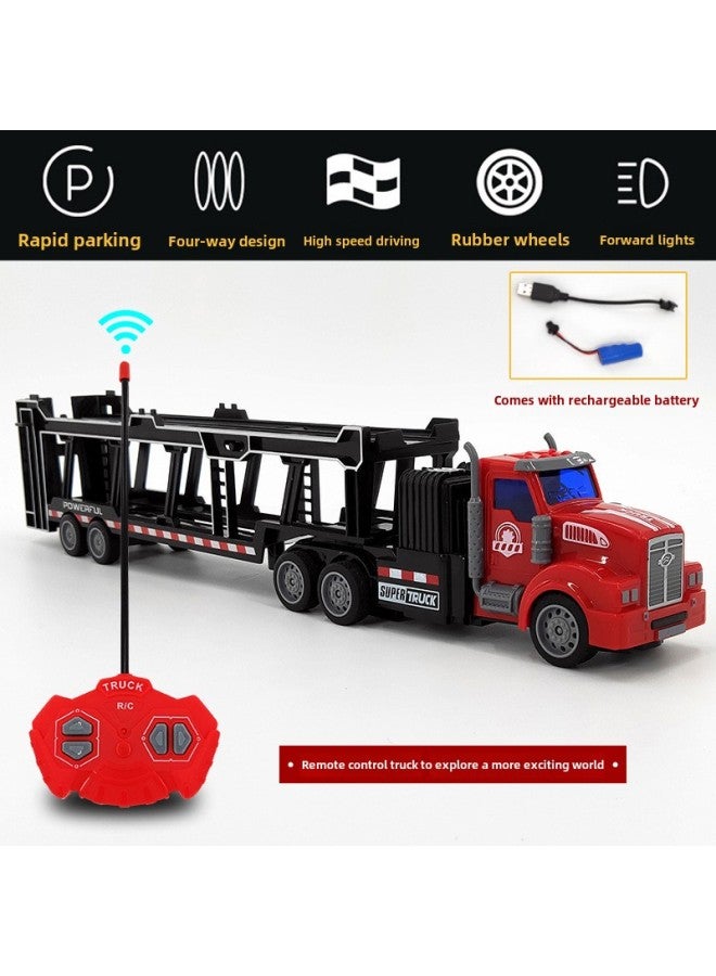 إسكدنيا لعبة سيارة Rc - 118 مقياس عالي السرعة للطرق الوعرة تأثيرات صوتية خفيفة 2.4 جيجا هرتز للتحكم في الراديو 4wd محرك جسم بلاستيكي متين - اللون: ناقل مسطح أسود (مدبب) - النسبة: صندوق اللون - Image 1