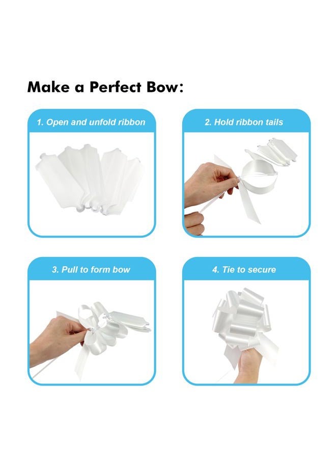 EKAPACKAGING Clear 22x25 Inches 10 Pcs Pull Ribbons White Spot Print Gift Basket Cellophane Bags Easter Gift Bag Mothers Day Party Favor Snack Food Packaging Baby Shower Goodie Cello Wrapping - Image 5
