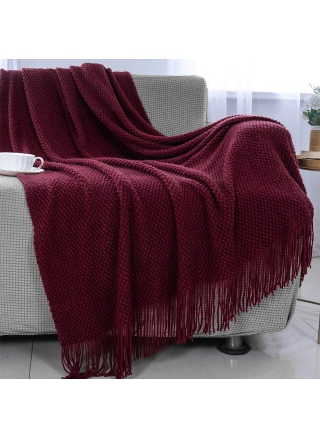 DANUBE HOME Takisha Throw Blanket Soft And Cozy Accent for Living Room, Bedroom, Sofa, And Bed – Stylish, Warm, And Comfortable Home Decor – Perfect Gift Idea 127x154cm - Red 